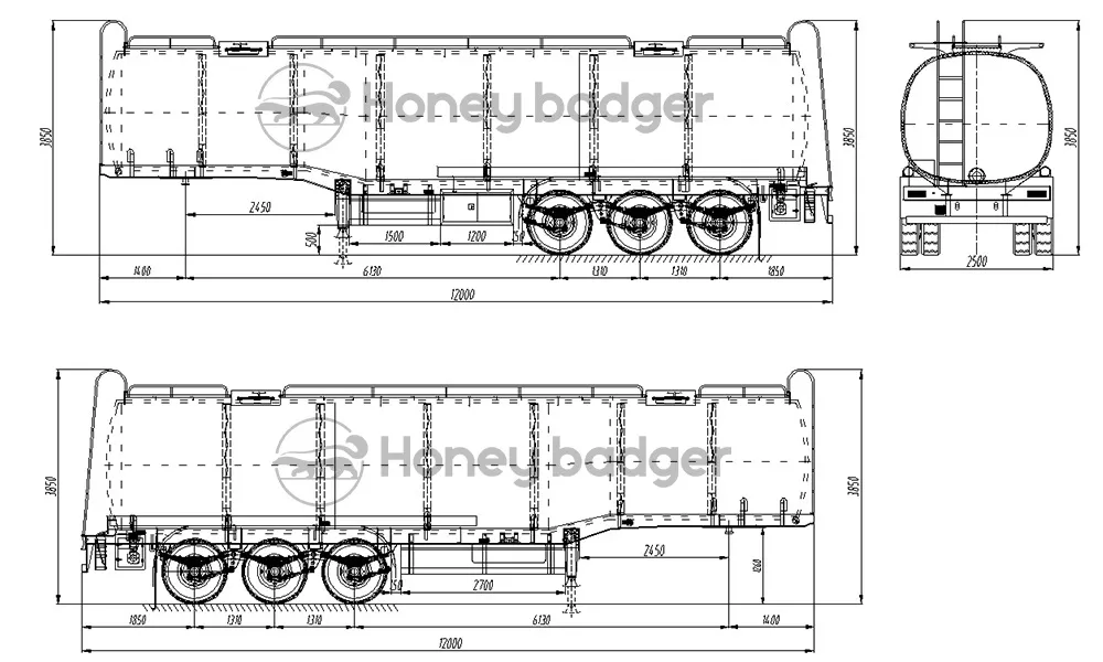 Fence Semi Trailer CAD